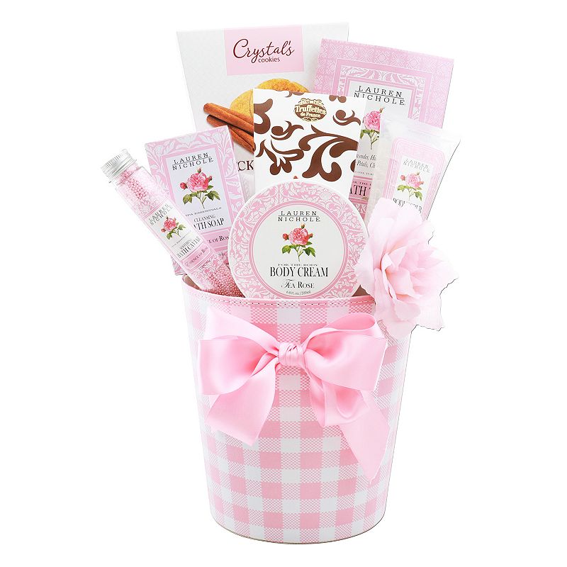 Alder Creek Rose Spa and French Truffles Gift Basket