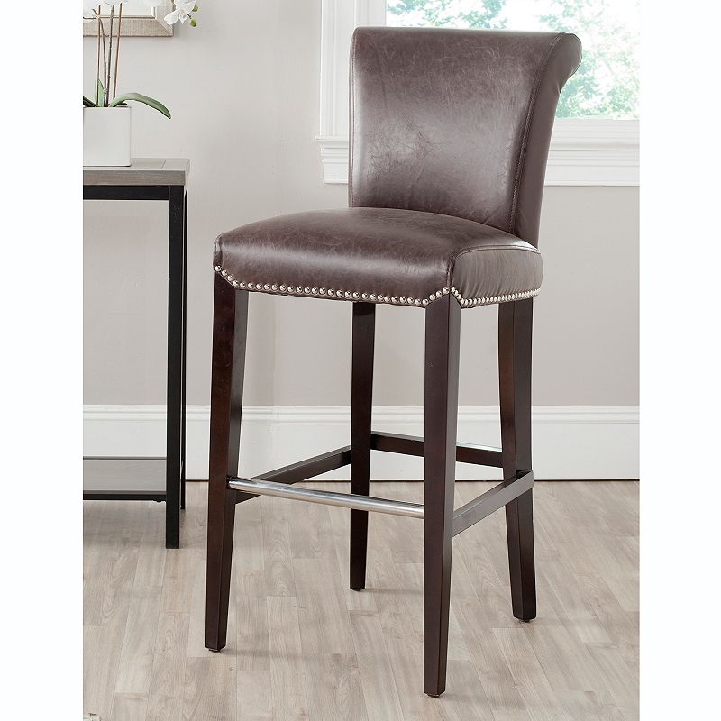 Safavieh Seth Faux Leather Bar Stool