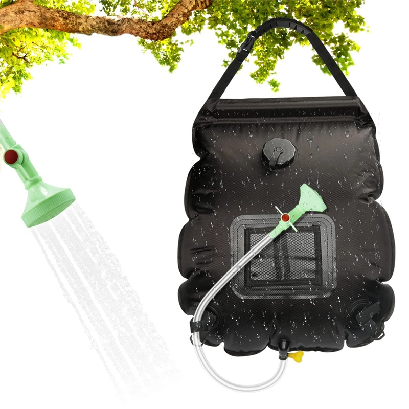 Heating Water Bag PVC Portable Outdoor Hiking Travelling Pressure 5 Gallons Solar Waterproof Camping Shower Bag