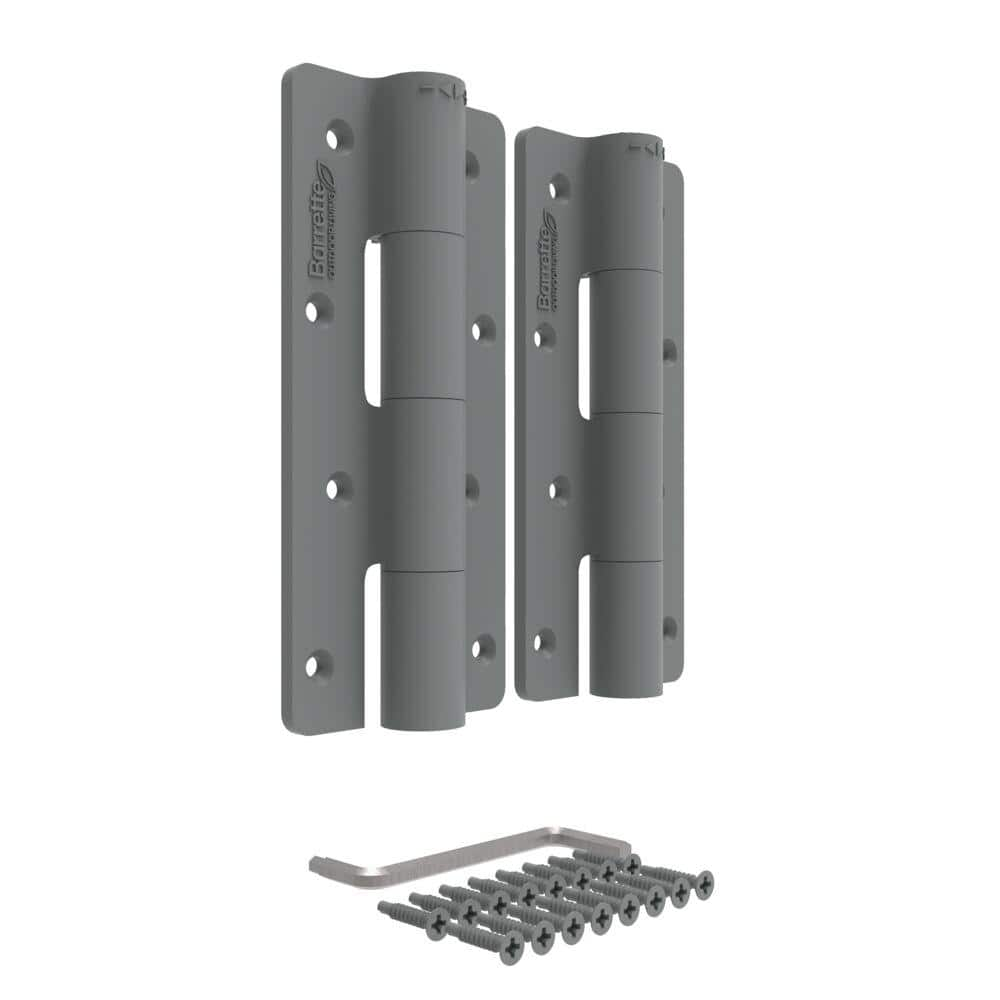 Barrette Outdoor Living 3.125 in. x 7.187 in. Aluminum Gray Heavy-Duty Butterfly Hinge (2-Pack) 73024460