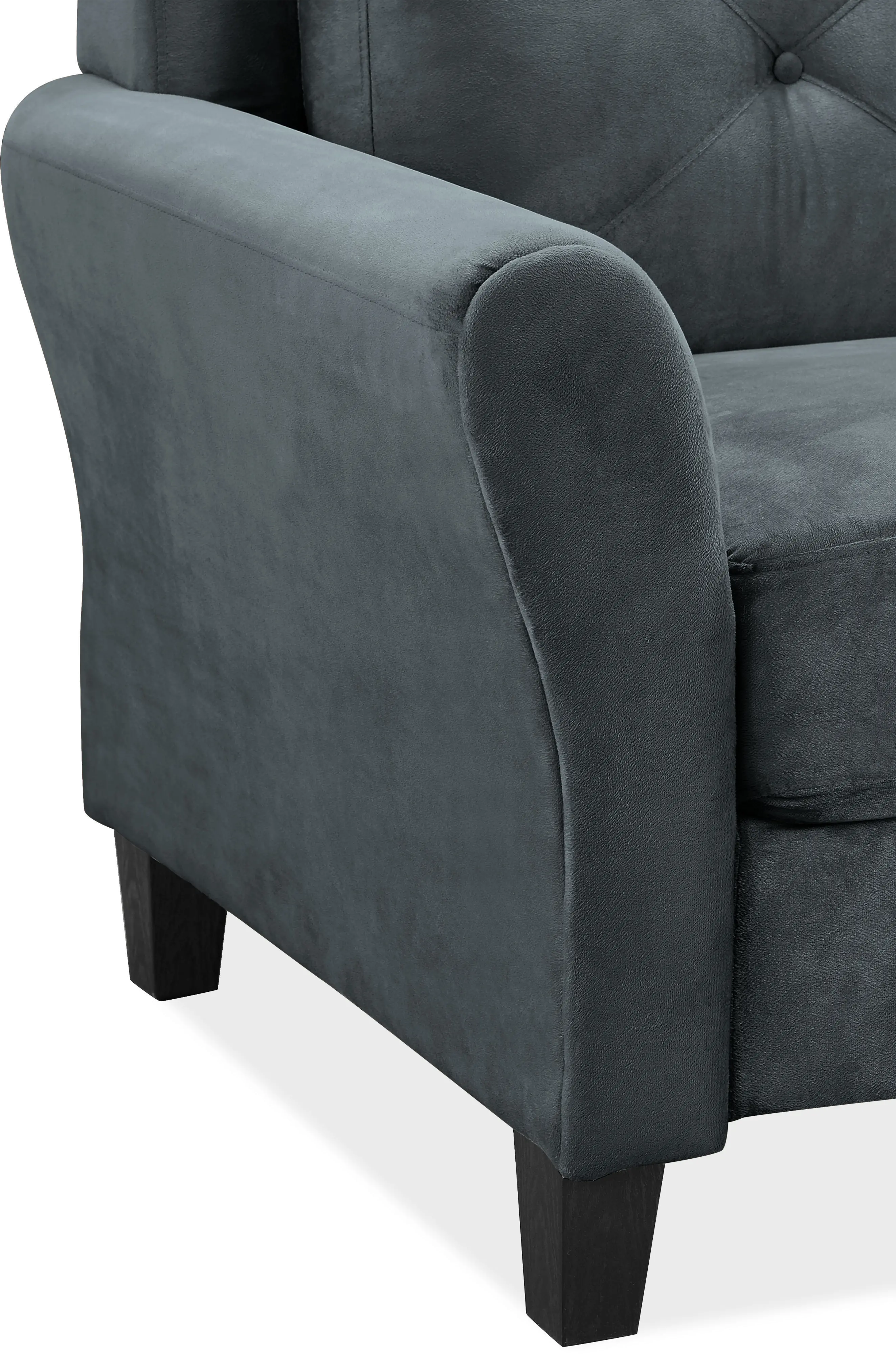 Harvard Dark Gray Loveseat