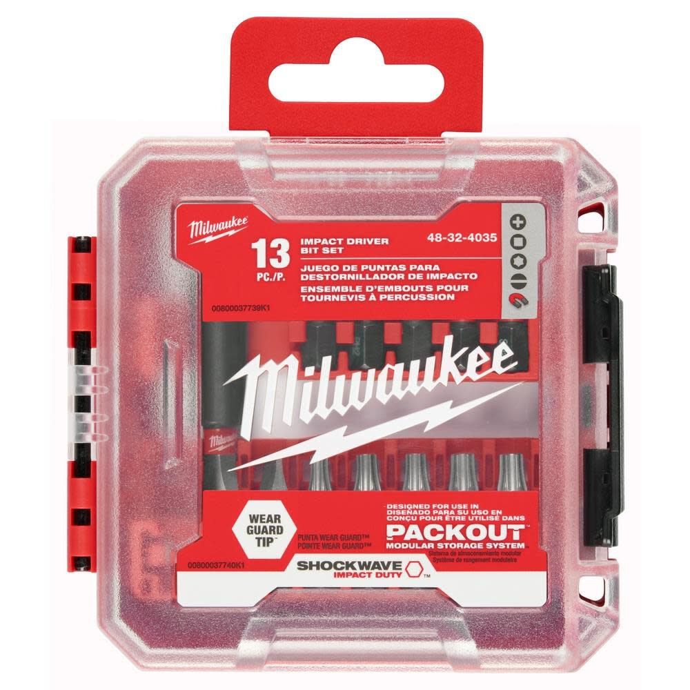 Milwaukee SHOCKWAVE Impact Duty Driver Bit 13pc Set 48-32-4035 from Milwaukee