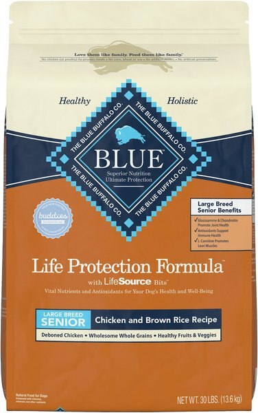 Blue Buffalo Life Protection Formula Large Breed Senior Chicken and Brown Rice Recipe Dry Dog Food