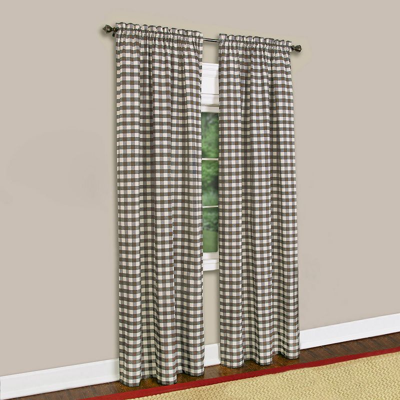 Sweet Home Collection Buffalo Check 1-panel Window Curtain