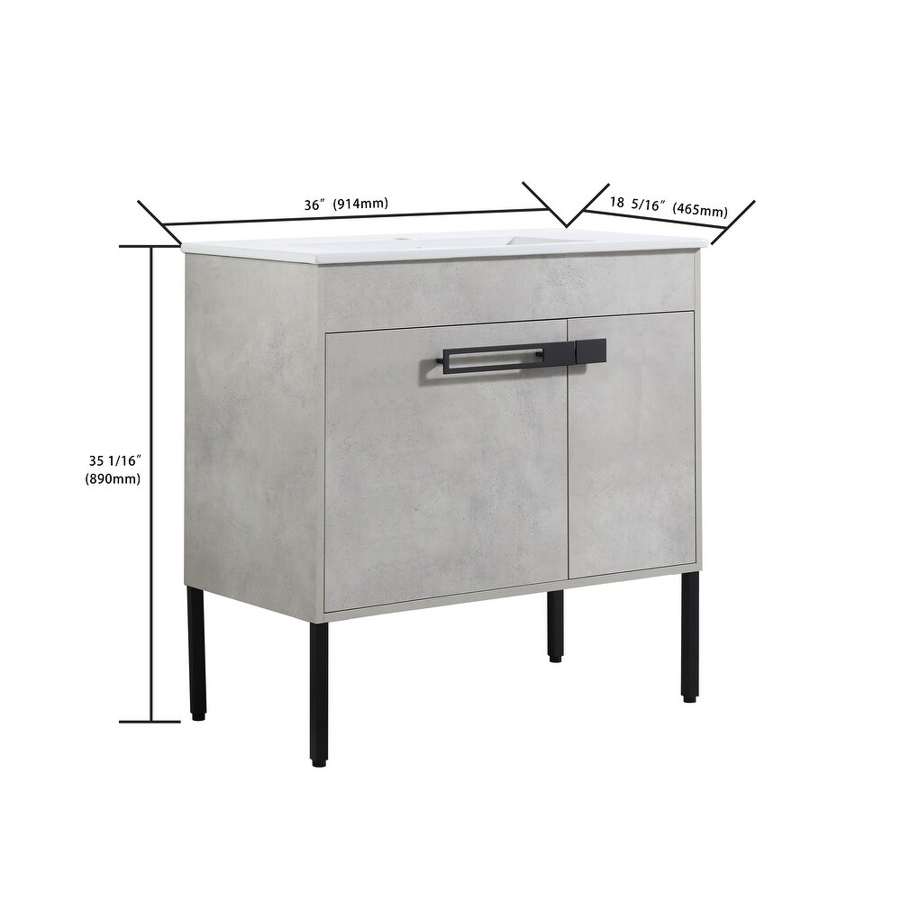 36 Inch Freestanding Bathroom Vanity with Sink