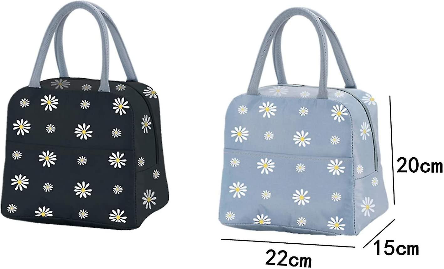 Insulated Lunch Bag， Portable Lunch Bags Er Bag Daisy Pattern Lunch Box Izer Tote Bag For Women Adults Kids Girls Picnic