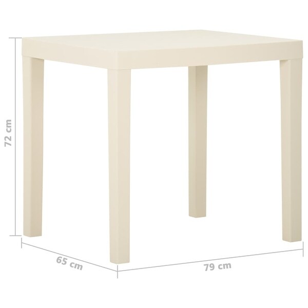 vidaXL Patio Table White 31.1