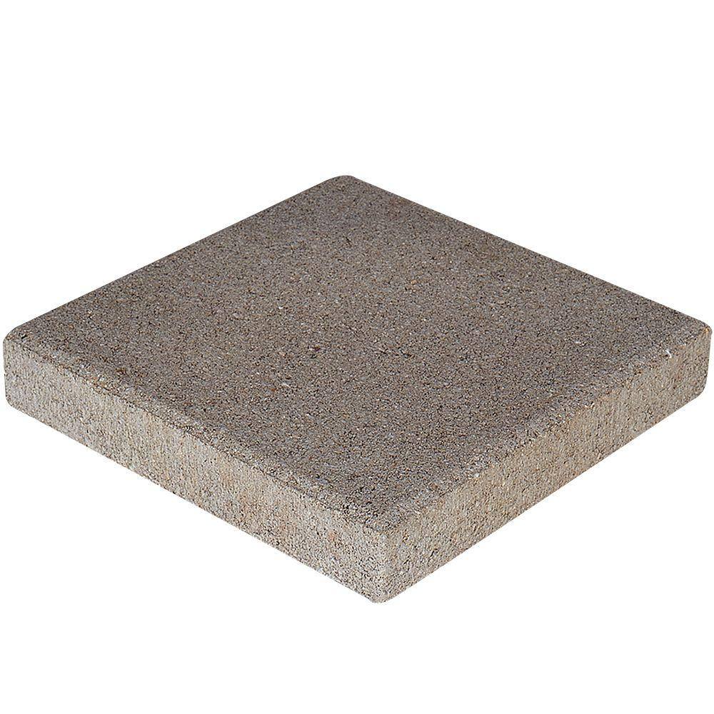 Pavestone 12 in. x 12 in. x 1.5 in. Pewter Square Concrete Step Stone 71200