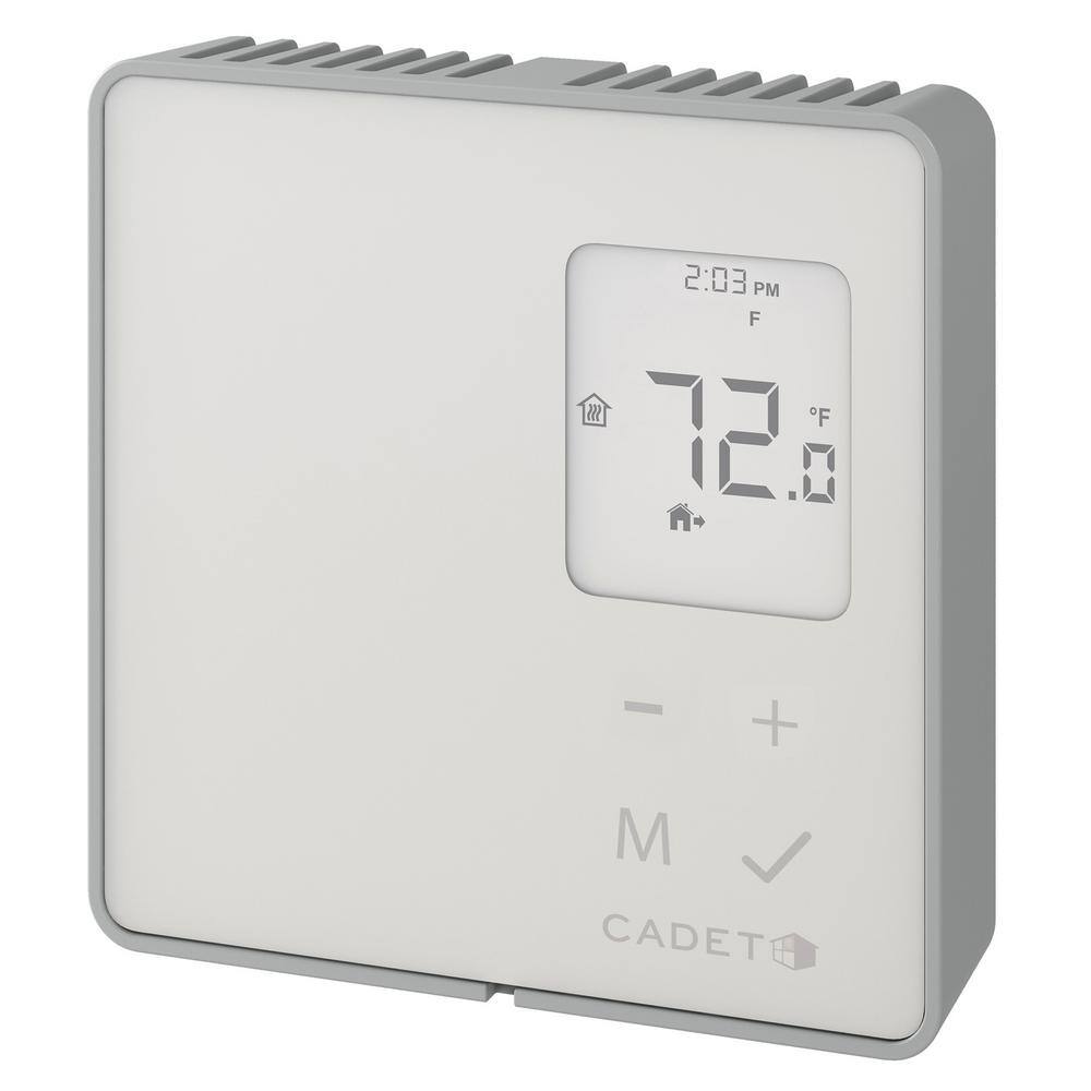 Cadet Single-pole 16.7 Amp Line Voltage 120240-volt TEP Series 5-2 Day Electronic Programmable Thermostat in White TEP402DW