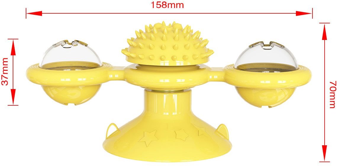 Pet Life 'Windmill' Rotating Suction Cup Spinning Cat Toy