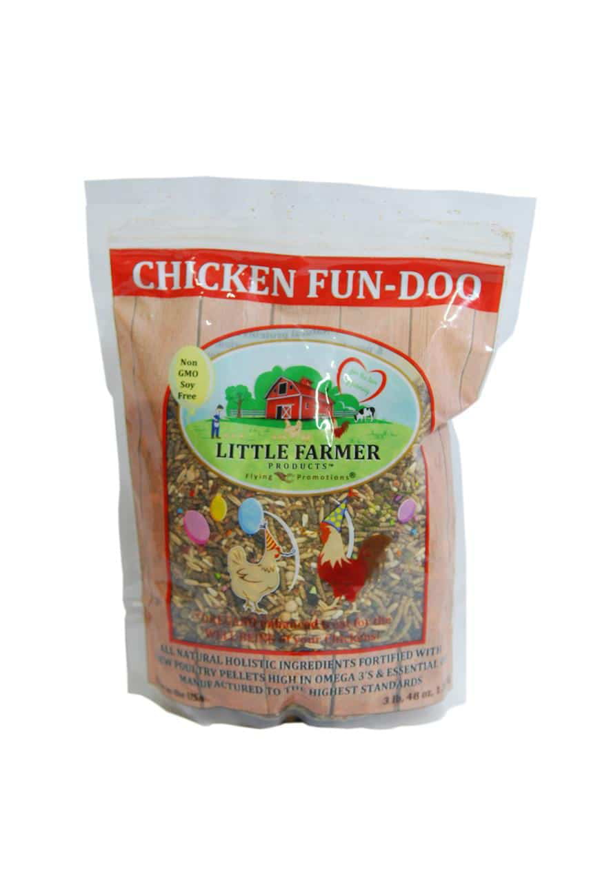 Chicken Fun-DOO Non-GMO， Soy-Free Chicken Treat | Premium Poultry Meal Worm， Vegetable and Herb Mix (3 lbs)