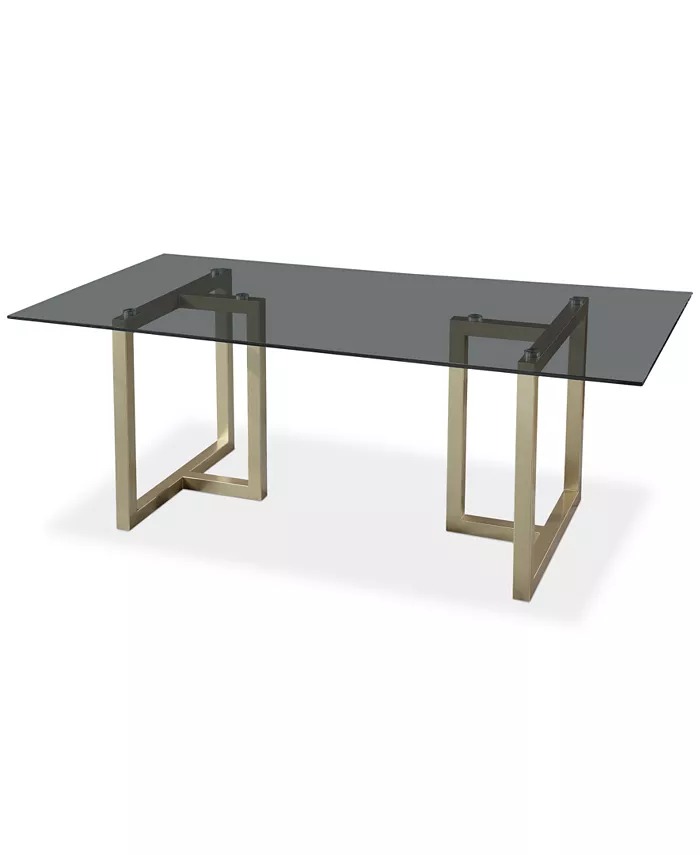 Furniture Emila 78 Rectangle Glass Mix and Match Dining Table