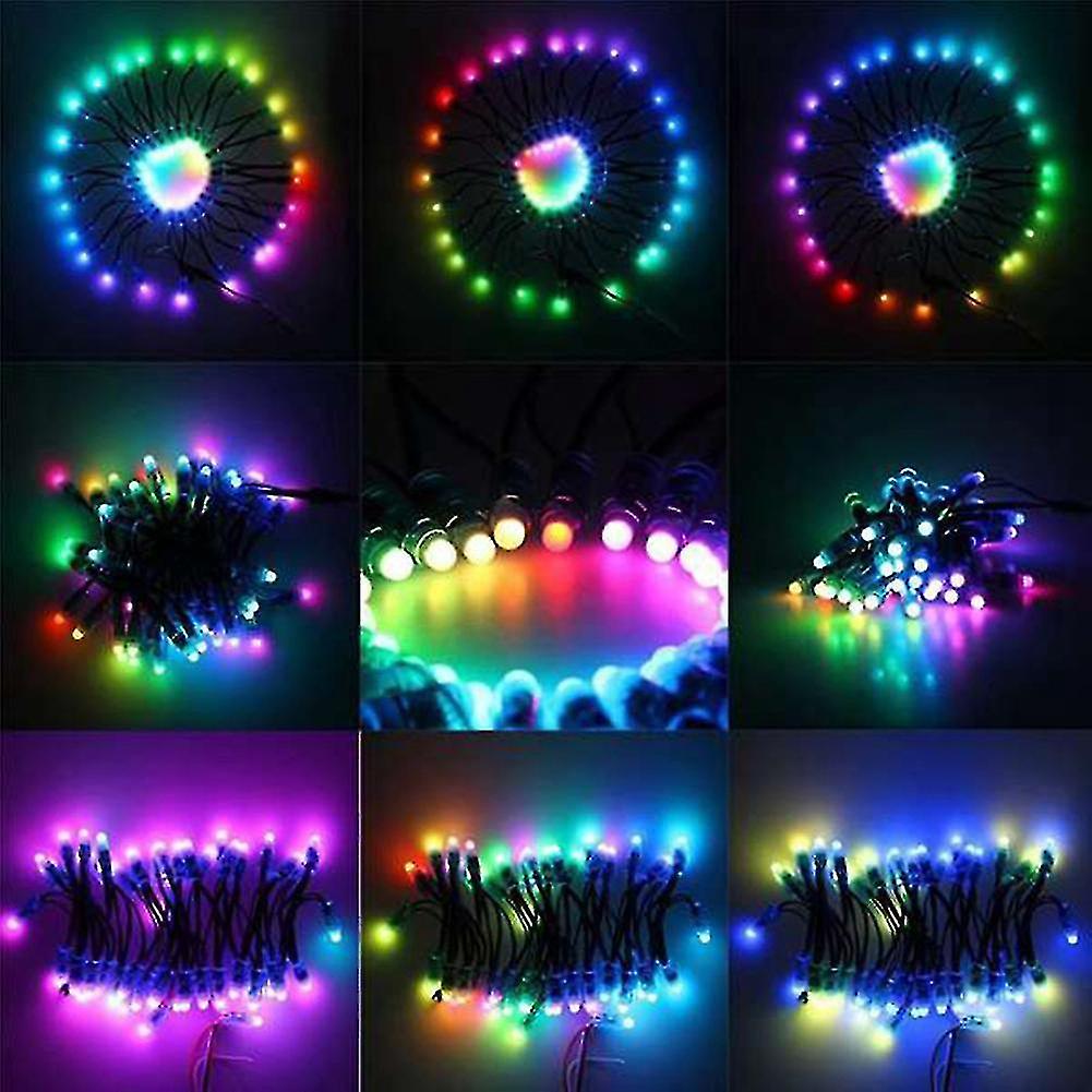 100pcs/lot 12mm Ws2811 2811 Ic Rgb Led Pixels Module String Light Ip68 5v Holidays/christmas/