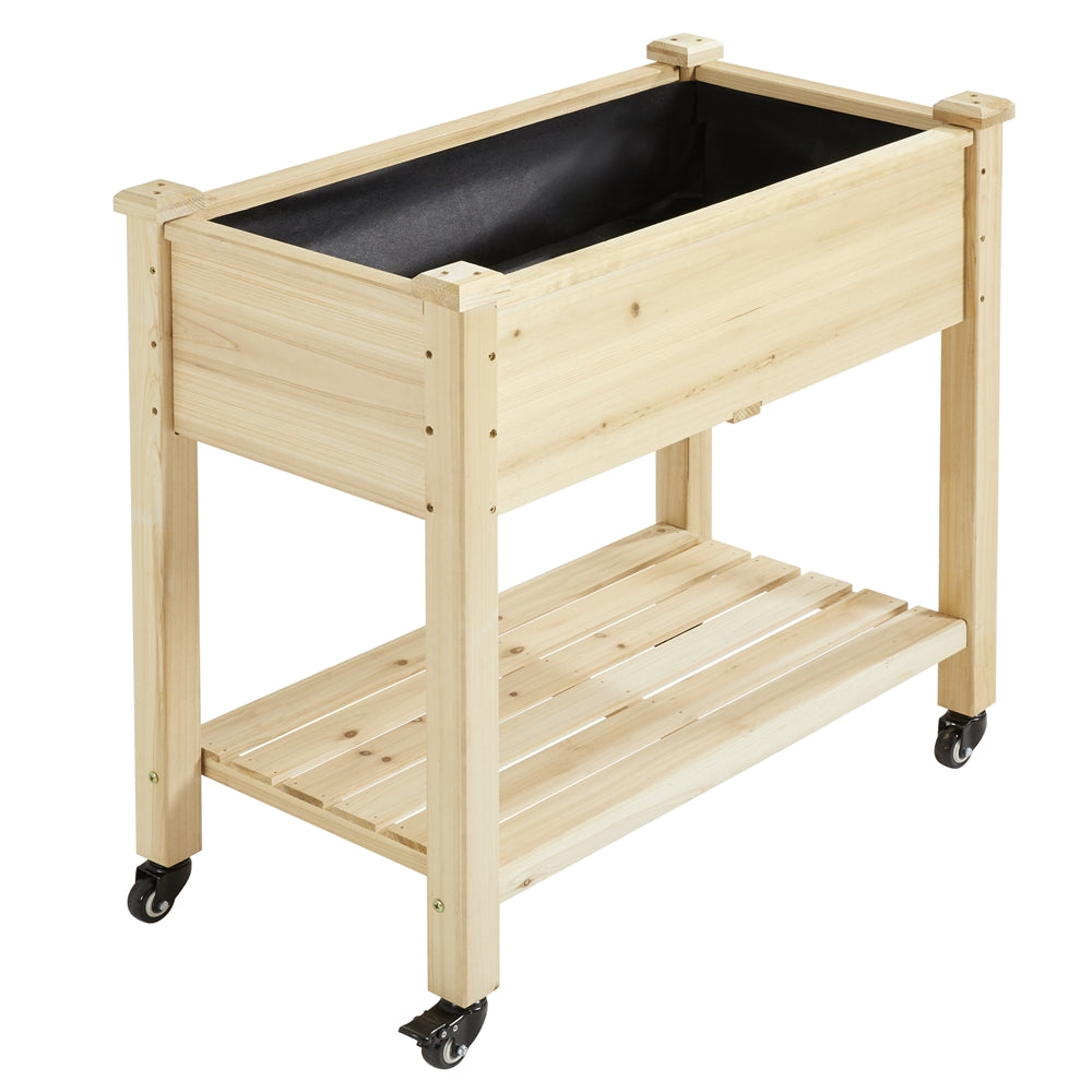 Topeakmart Raised Garden Bed Wooden Elevated Garden Bed Planter Box Kit with Legs