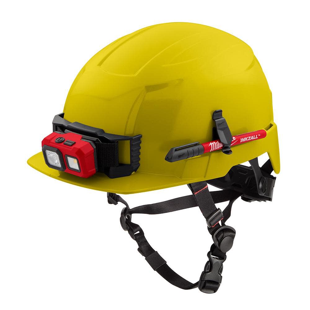 Milwaukee Yellow Front Brim Helmet with BOLT Class E 48-73-1323 from Milwaukee