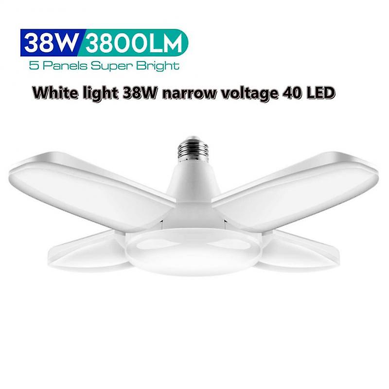 1pc 38w 3800lm Led 52/40 Led Garage Lights Foldable 4 Adjustable Fan Blades Deformable Workshop Warehouse Ceiling Lighting Home