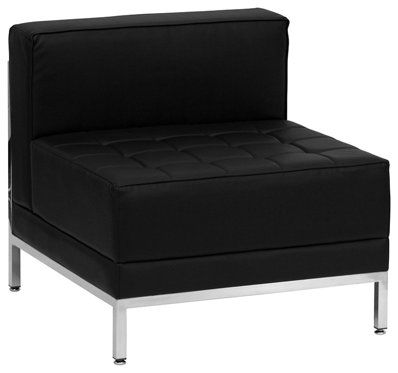 HERCULES Imagination Series Black LeatherSoft Sofa  ampChair Set   Contemporary   Living Room Furniture Sets   by First of a Kind USA Inc  Houzz