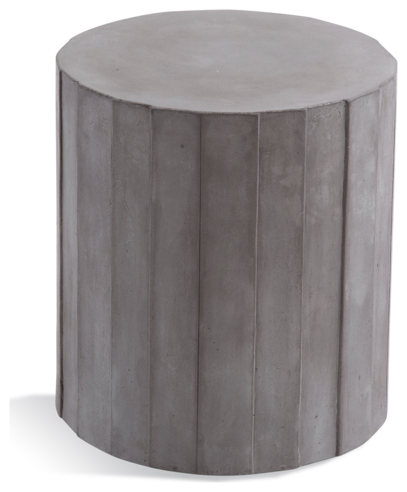 Round Concrеtе Willard Accеnt Tablе   Industrial   Side Tables And End Tables   by Sideboards and Things  Houzz