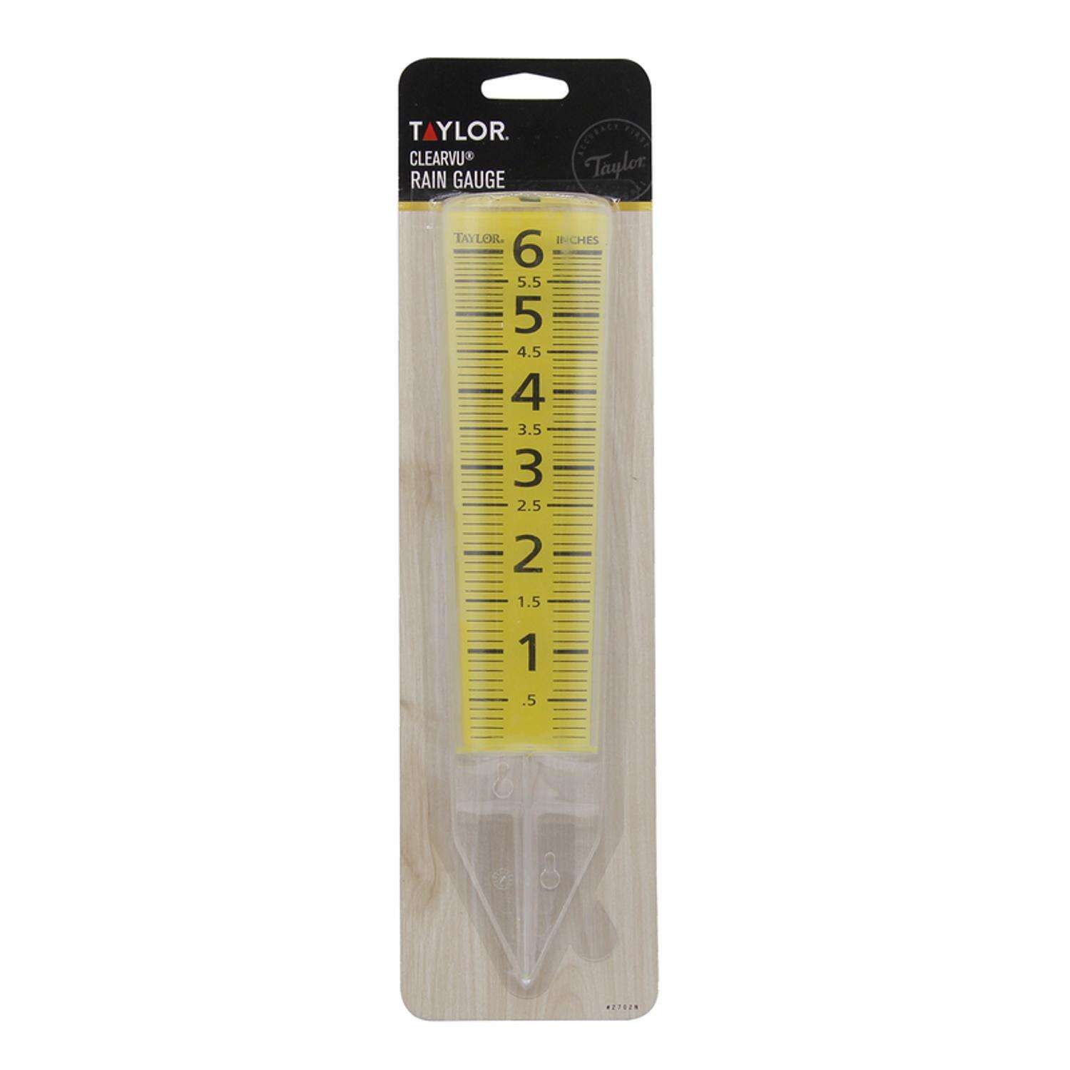 Taylor ClearVu Rain Gauge/Sprinkler Ground 1.18 in. W X 2.76 in. L