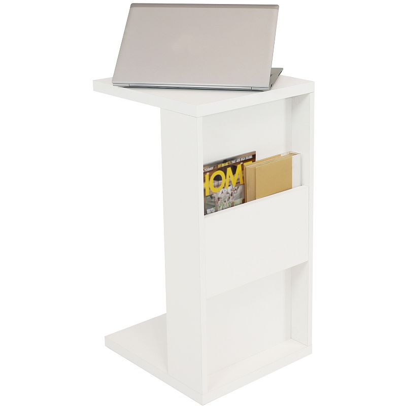 Sunnydaze 2-in-1 Multi-Use Accent Side Table - White