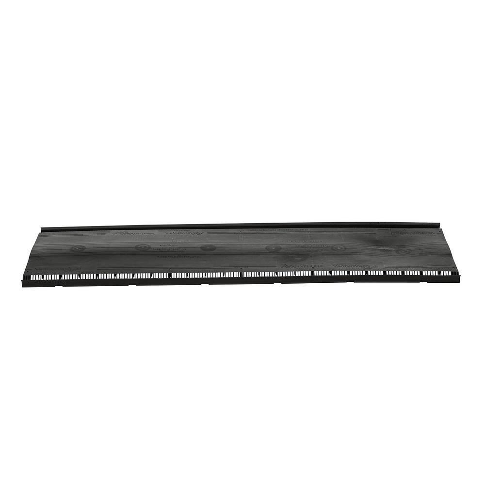 Air Vent VenturiVent 1.1 in. x 14.2 in. x 48 in. Ridge Vent in Black with Nails (Sold in Carton of 10-Pieces Only) VVPN