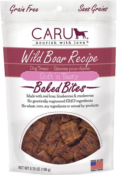 Caru Soft 'n Tasty Baked Bites Wild Boar Recipe Grain-Free Dog Treats