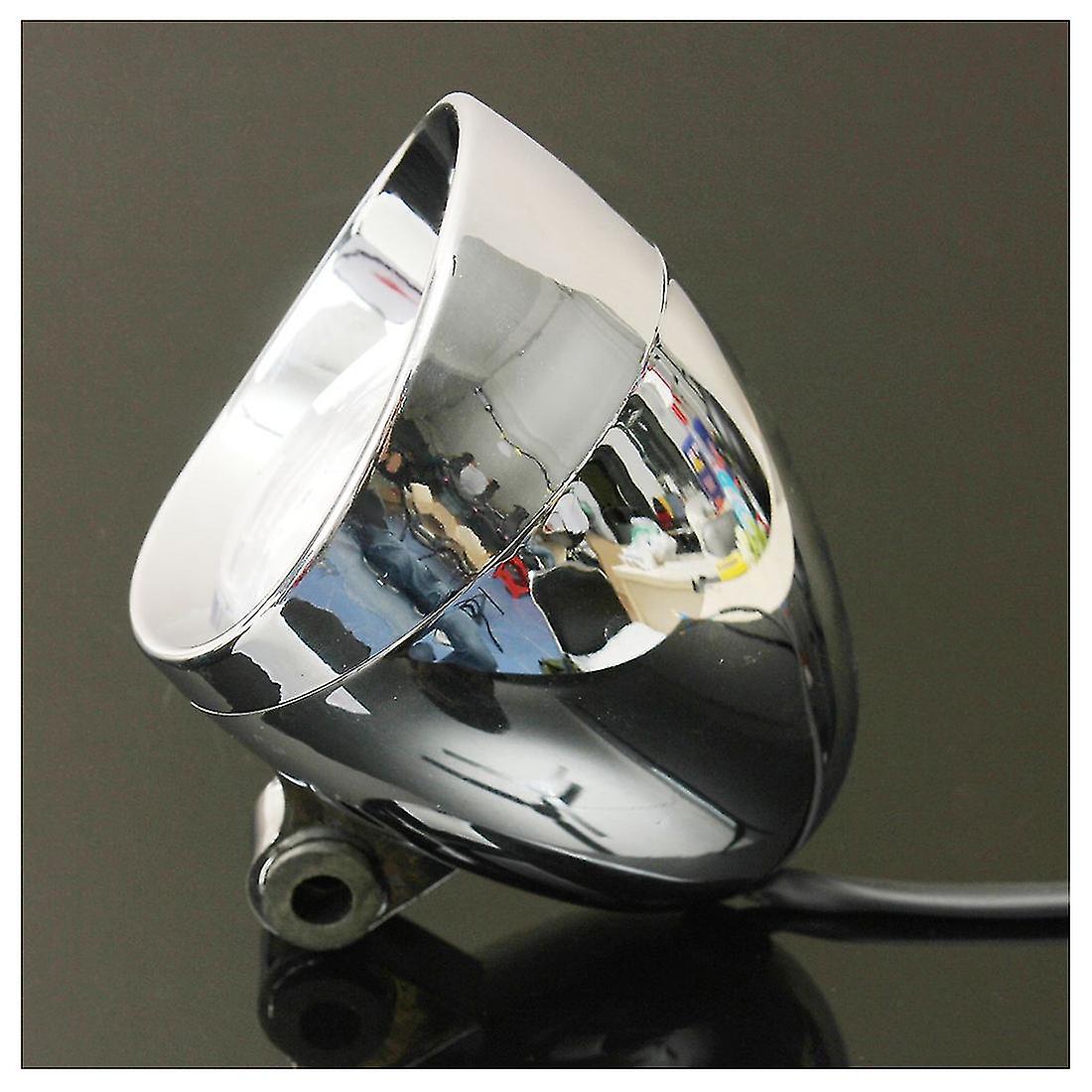 4 Motorcycle Bike Chrome Headlight Spot Fog Lamp Bulb For Chopper