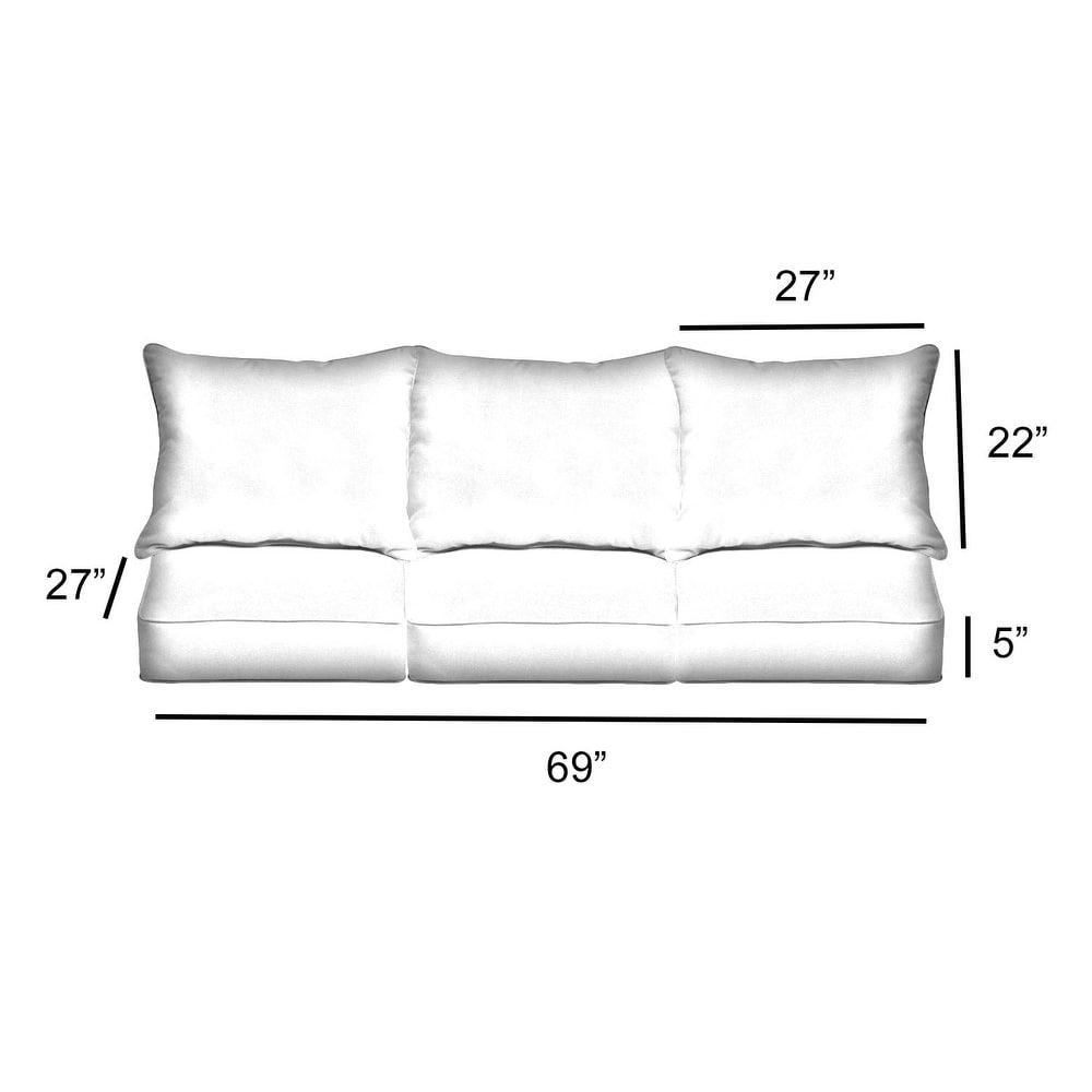 Humble + Haute Pensacola Multi Outdoor/Indoor Deep Seating Pillow and Cushion Set 22.5in x 22.5in x 5in