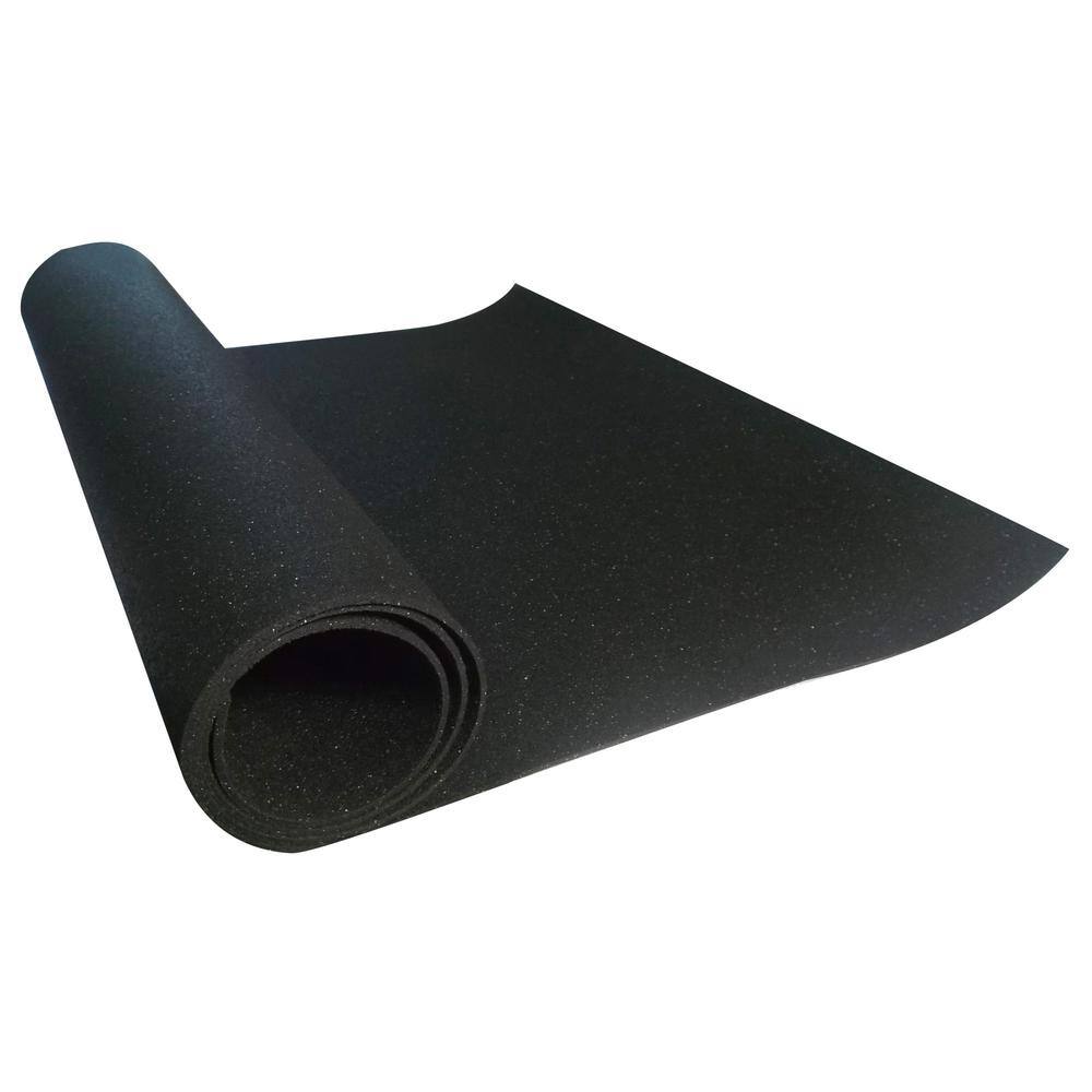 Technoflex TechnoFloor Black 48 in. x 72 in. Rubber All-Purpose Mat F3000-24HD