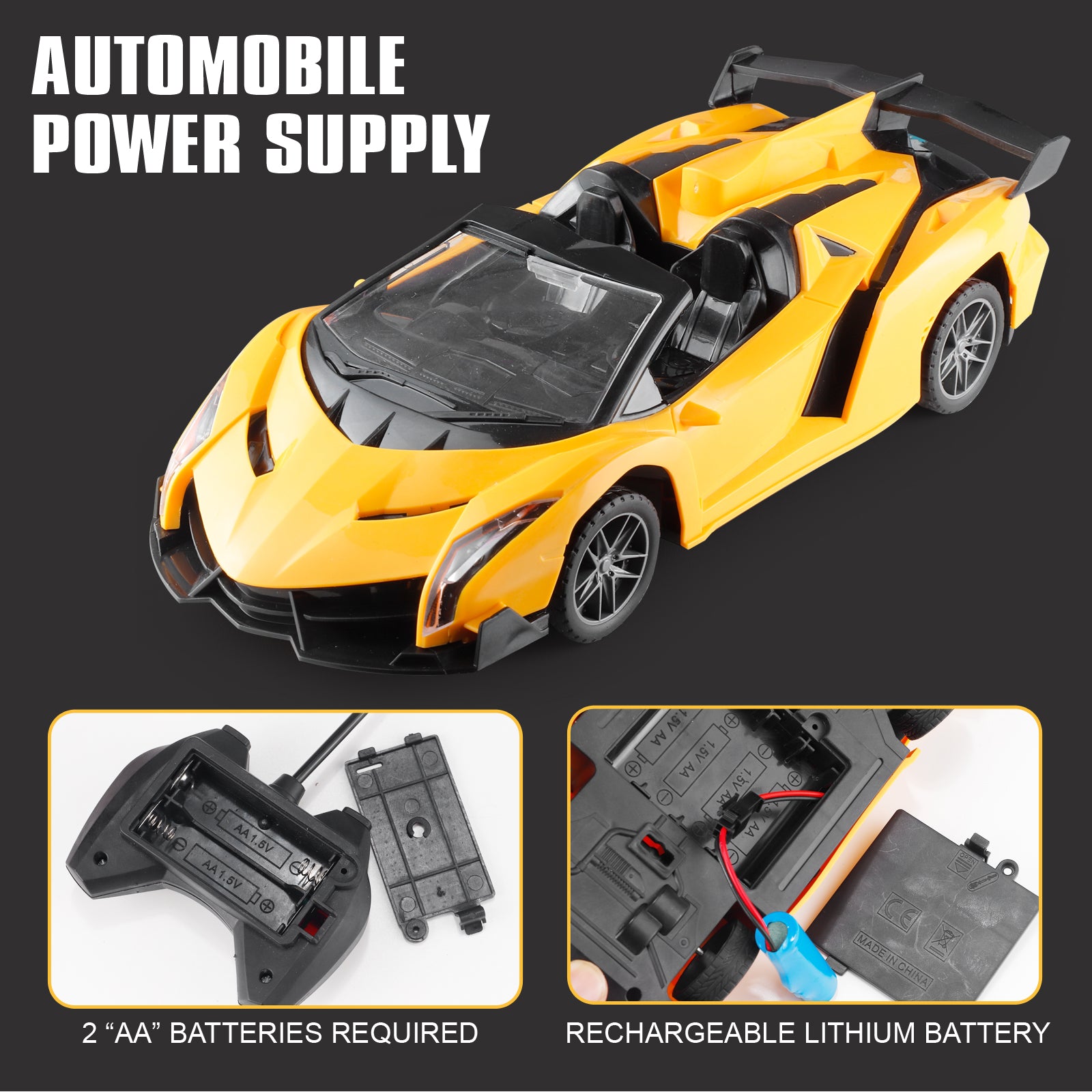 Remote Control Car RC Cars Xmas Gifts for Kids 1/18 Scale Electric Sport Racing Hobby Toy Car  Lamborghini Model Vehicle with Lights Kids Toys Gifts for 4 5 6 7 8 Year Old Boys