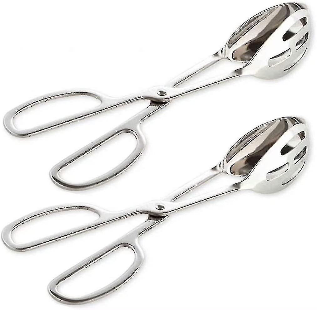 Buffet Tongs， 2-pack Stainless Steel Buffet Party Catering Serving Tongs Thickening Food Serving Ton