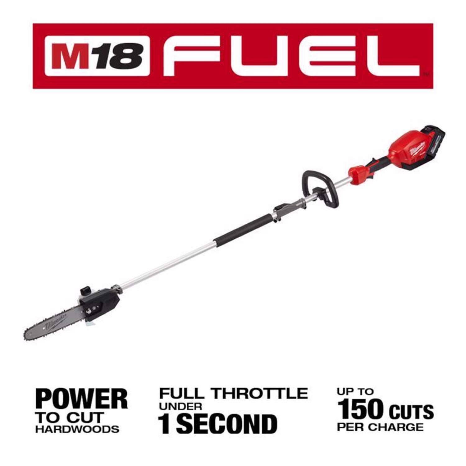 MW M18 FUEL 10 in. 18 V Battery Pole Saw Kit (Battery and Charger)