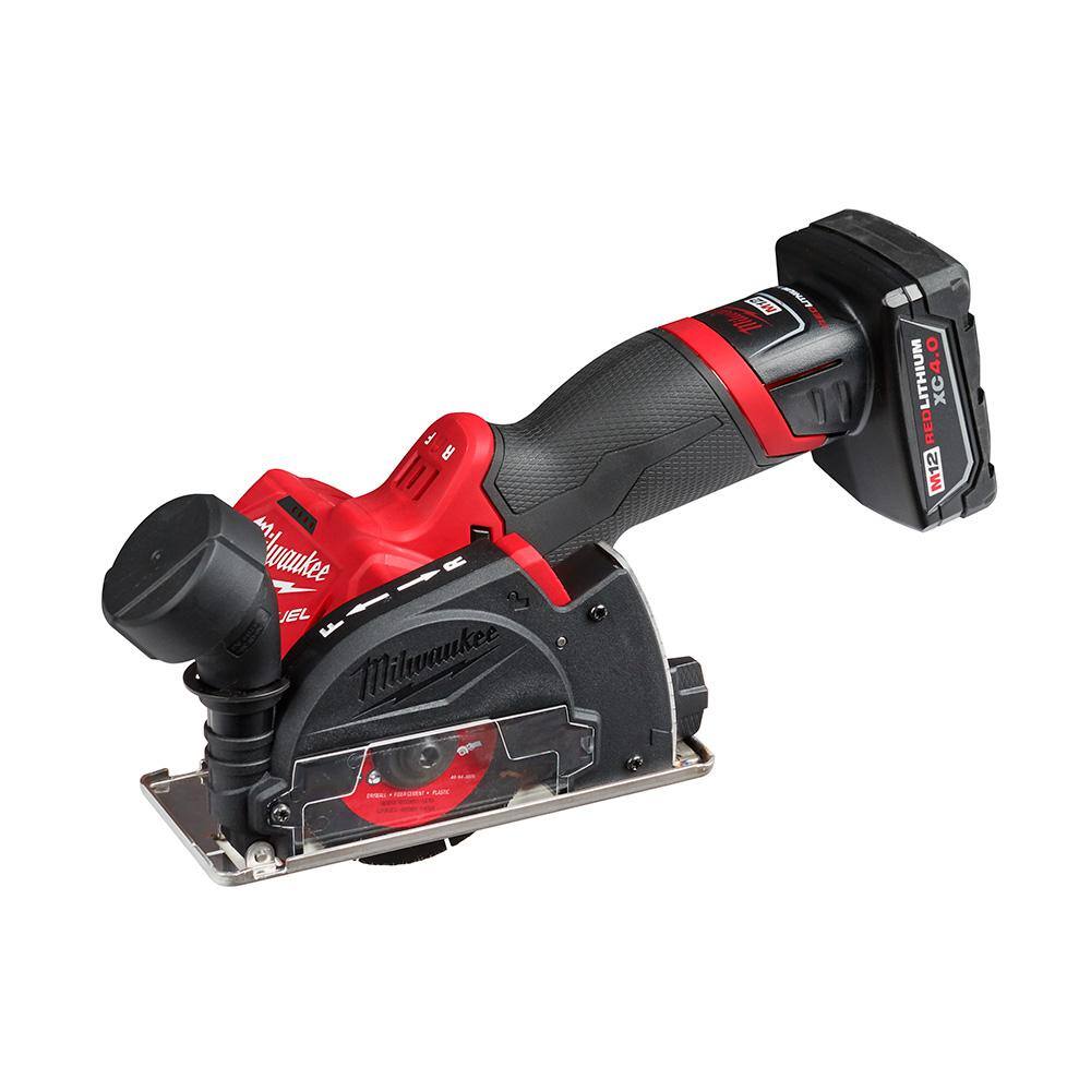 MW M12 FUEL 12-Volt 3 in. Lithium-Ion Brushless Cordless Cut Off Saw Kit with M12 ROVER Service Light 2522-21XC-2367-20