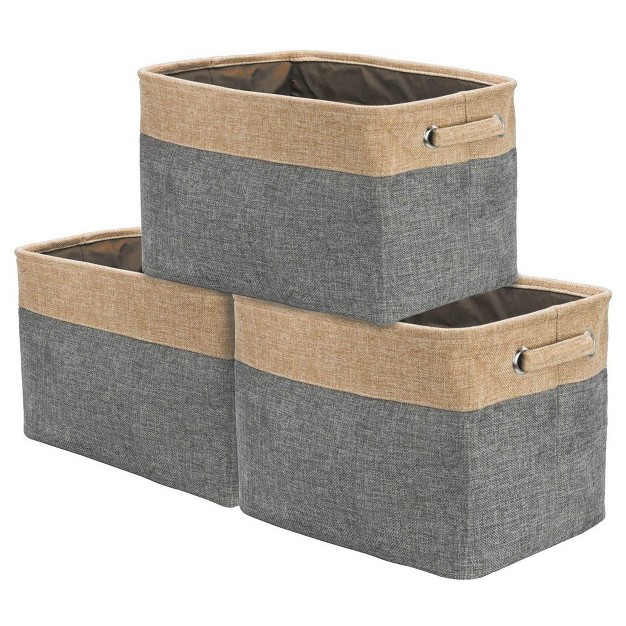 Sorbus Fabric Cubby Organizer Large Sturdy Foldable Storage Bins With Handles Lightweight And Durable 3 Pack