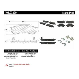 Centric Parts Disc Brake Pad Set 105.07290