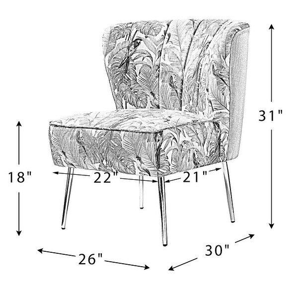 Side Chair with Metal Base， thick Foam Padded Seat and Backrest for Bedroom and Living Room