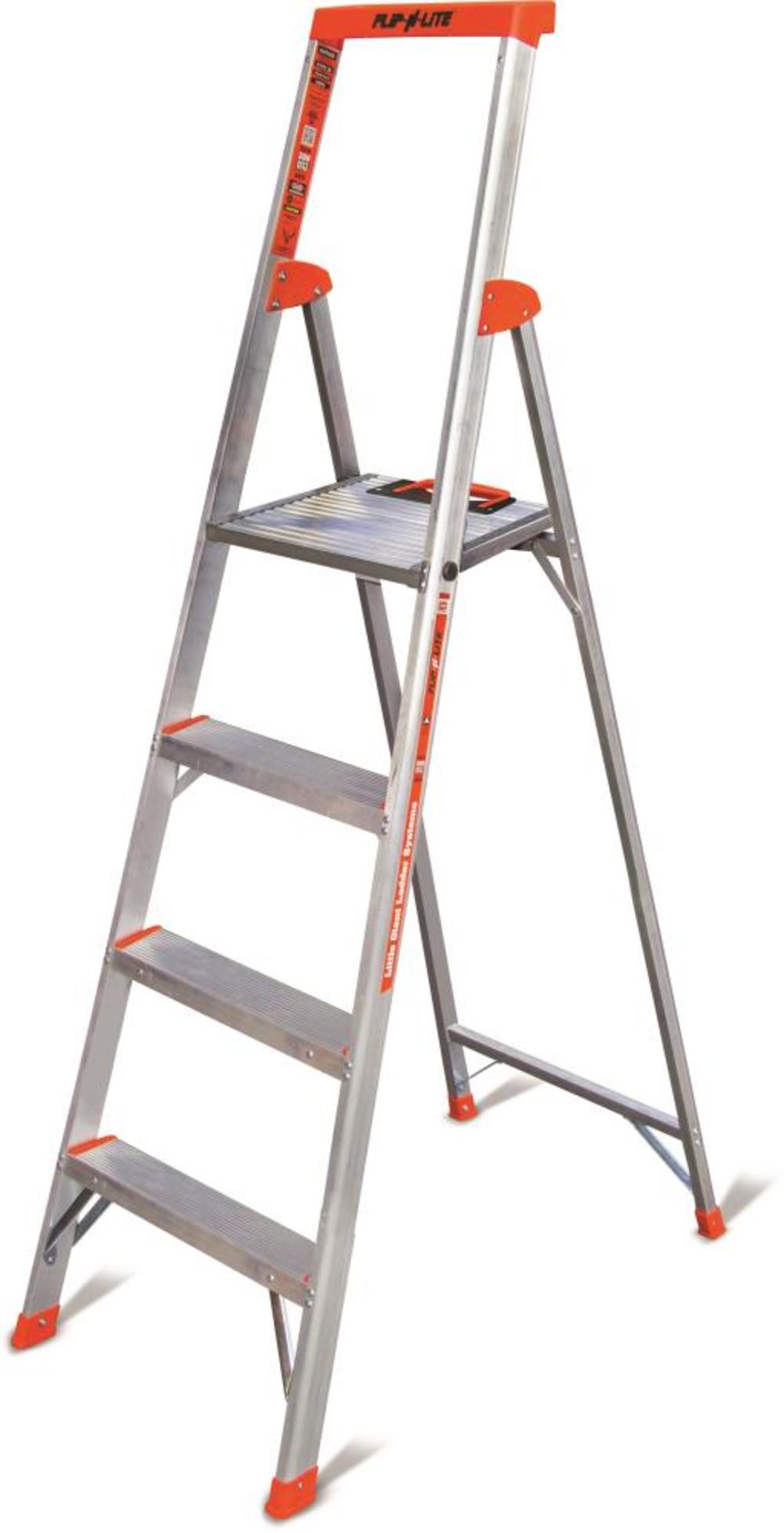 Flip-N-Lite Model 6 Aluminum 300 lb Type-1A Step Ladder