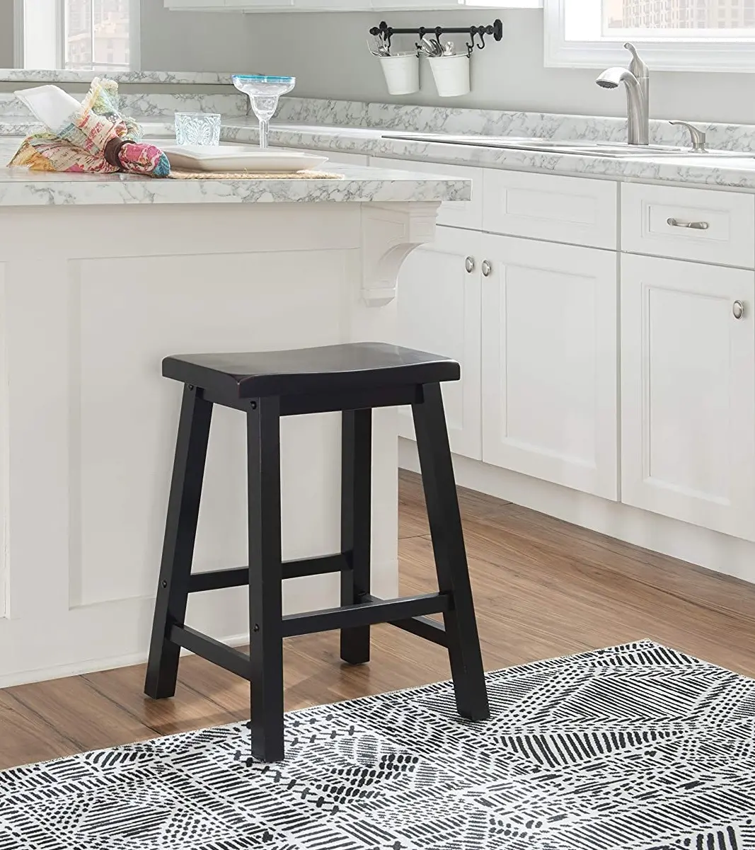 Terra Cotta Black Counter Height Stool