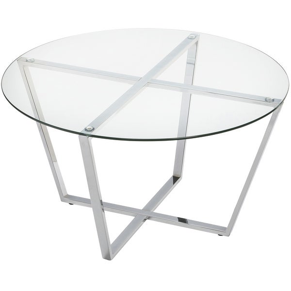 Round Metro Glass Coffee Table - Black