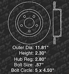 [Rear] Rotors w/Ceramic Pads Elite Brakes 2003 2004 2005 Explorer Sport Trac