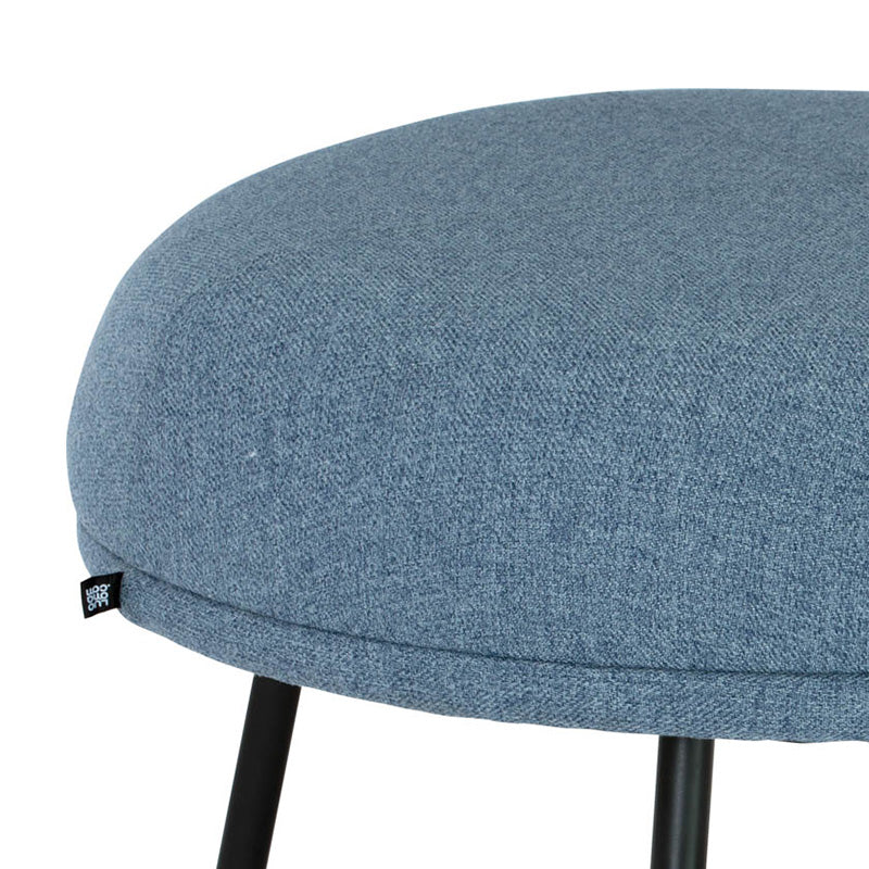 JUSTY Footstool/ Ottoman 63.5cm - Marble Blue