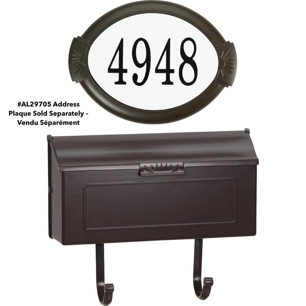 Classic Cast Aluminum Wall Mount Mailbox Mocha AL365MO