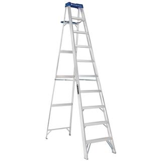 Louisville Ladder 10 ft. Aluminum Step Ladder with 250 lbs. Load Capacity Type I Duty Rating AS2110