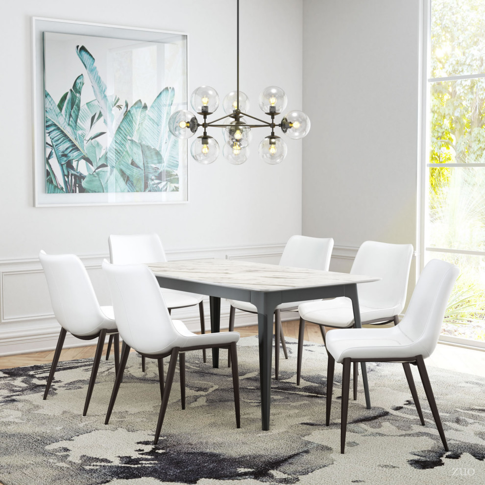 Magnus Dining Chair (Set of 2) White  ampWalnut   Midcentury   Dining Chairs   by Sideboards and Things  Houzz