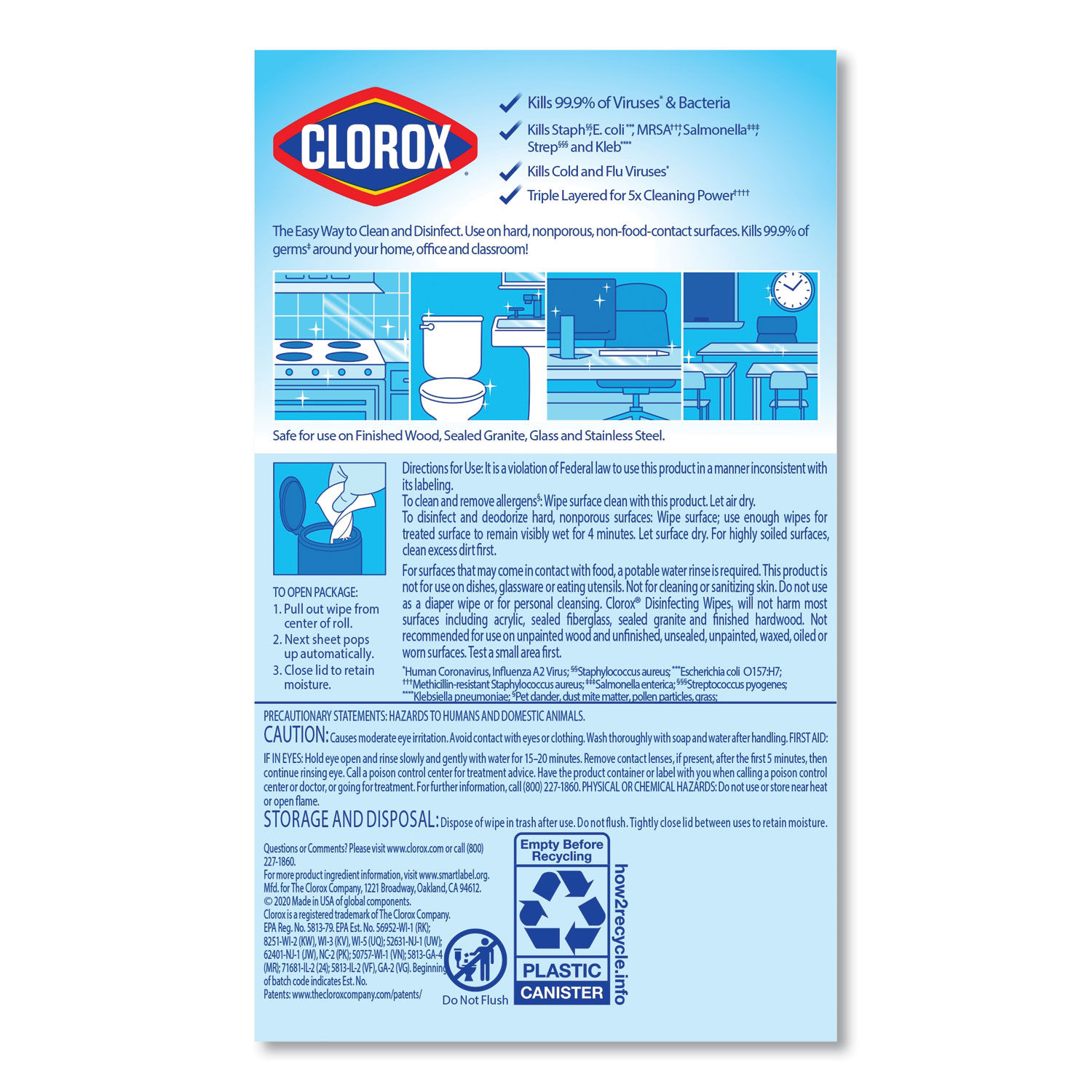 Disinfecting Wipes by Cloroxandreg; CLO30112