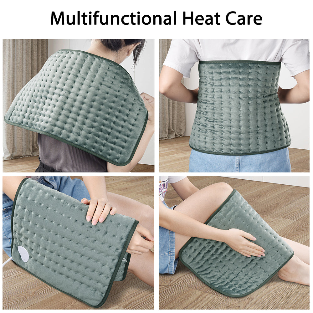 Yescom Electric Heating Pads Moist & Dry Heat 6 Heat Settings, 12