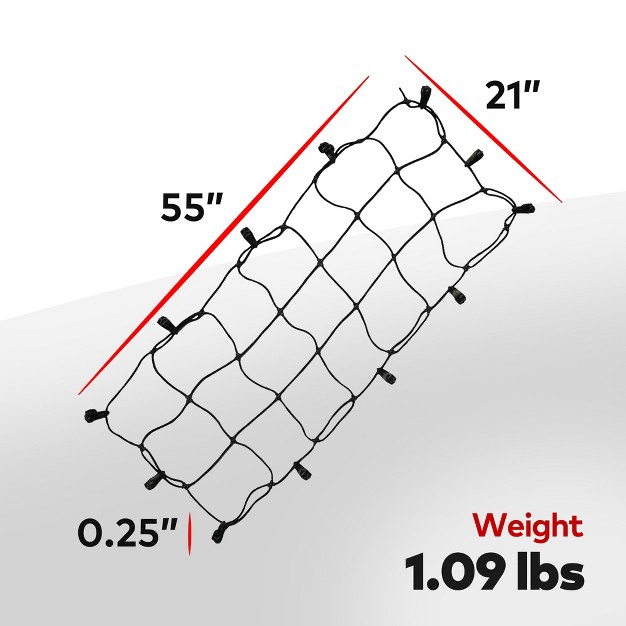 Yakima 1 09 Pound Custom Fit Cargo Basket Stretch Net For Skinnywarrior And Skinnywarrior Extension With Quick And Easy Assembly Black