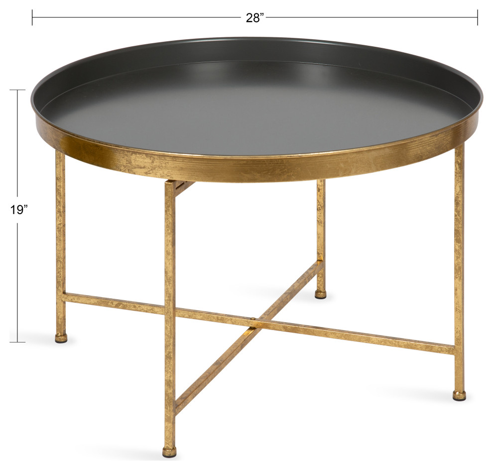 Celia Round Metal Coffee Table   Contemporary   Coffee Tables   by Uniek Inc.  Houzz