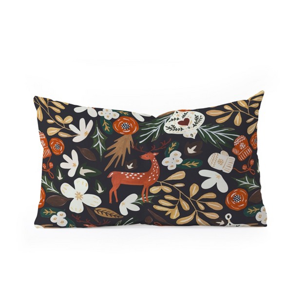 Marta Barragan Camarasa Christmas Holiday Night Iii Oblong Throw Pillow Society6