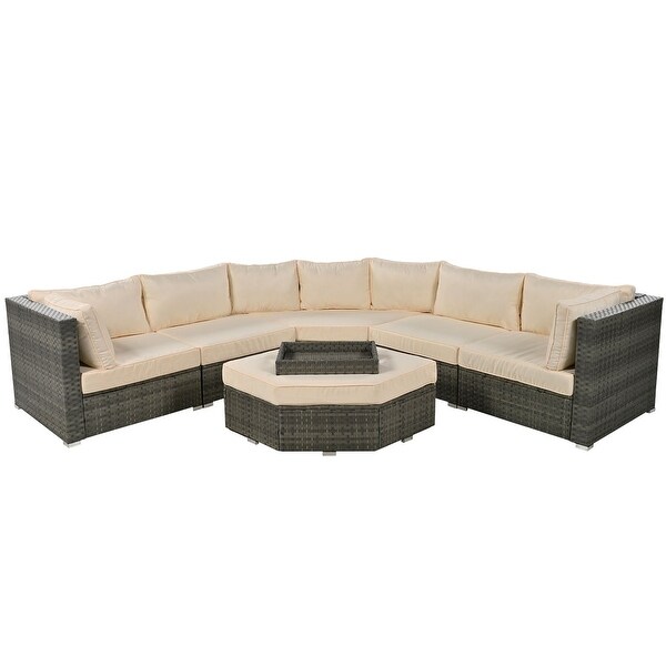 6Piece Rattan Patio Conversation Set